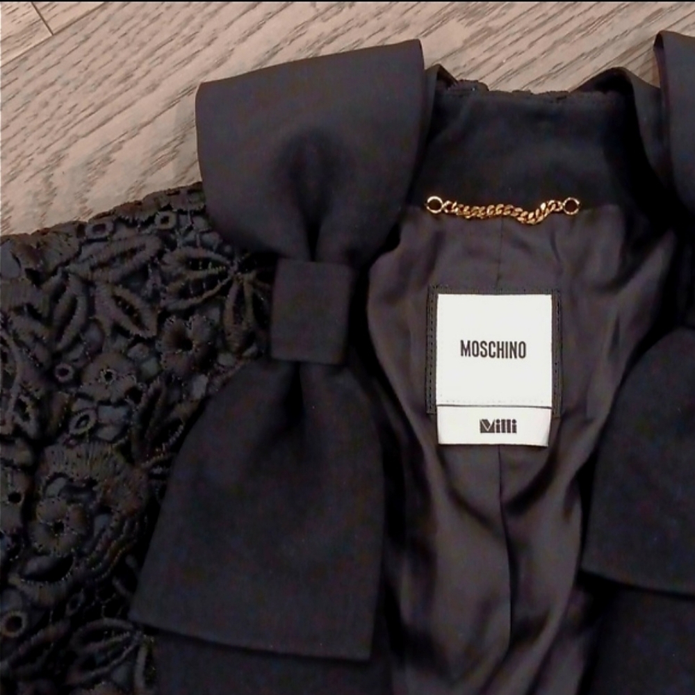 MOSCHINO Lace & Bow Blazer Size 42/8 - Picture 4 of 9